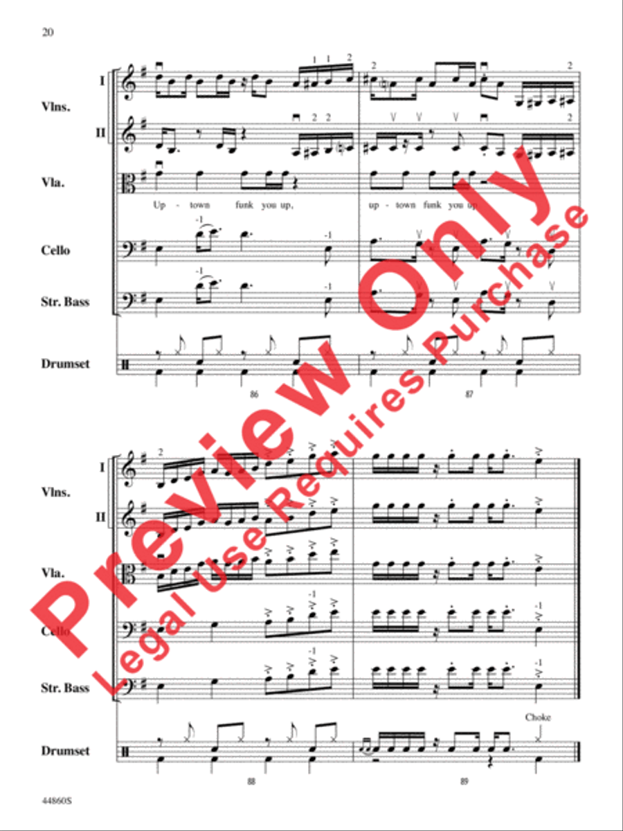 Uptown Funk Uptown Funk String Orchestra scores gallery preview page 21