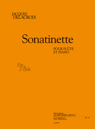 Book cover for Sonatinette (fin Cycle 2) (4'45'') Pour Flute Et Piano