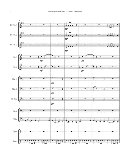 O Come, O Come, Emmanuel for 10-part Brass Ensemble & Percussion