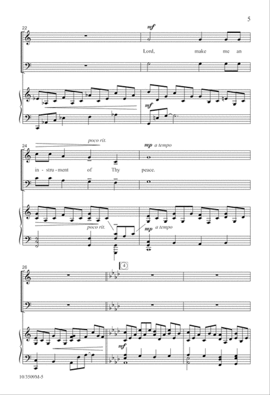 Make Me An Instrument of Thy Peace 4-Part scores gallery preview page 6