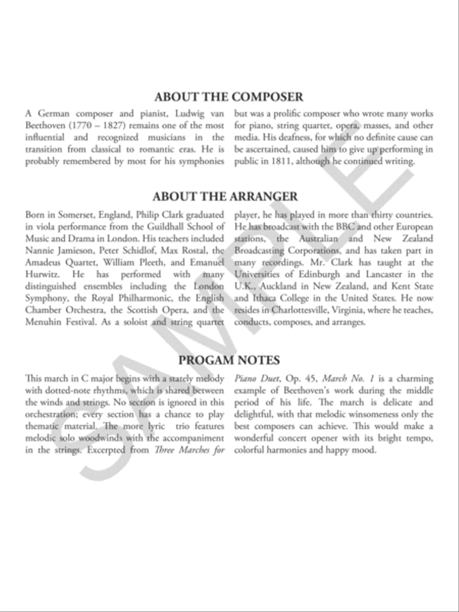 March No. 1 in C Full Orchestra scores gallery preview page 3