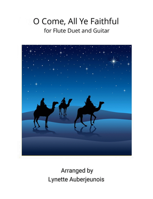 Book cover for O Come, All Ye Faithful - Flute Duet with Guitar Chords