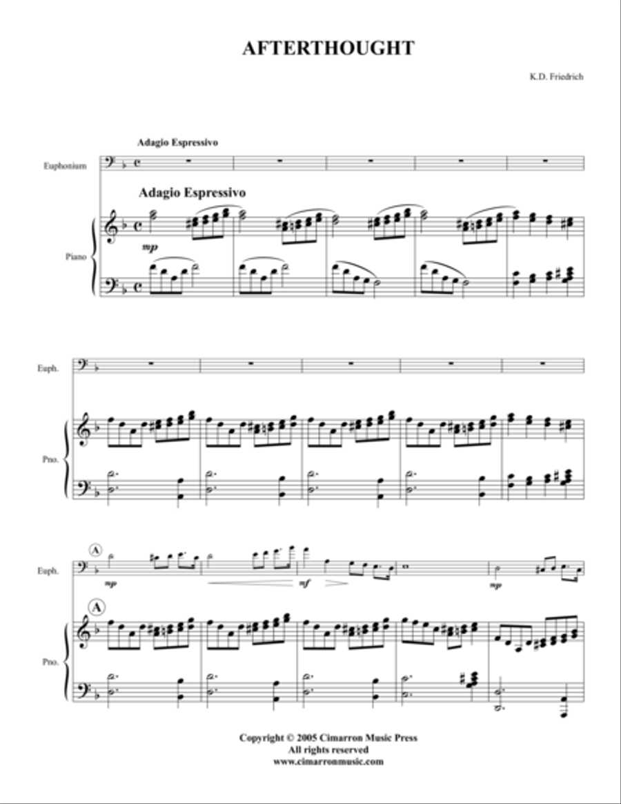 Afterthought Afterthought Euphonium scores gallery preview page 1