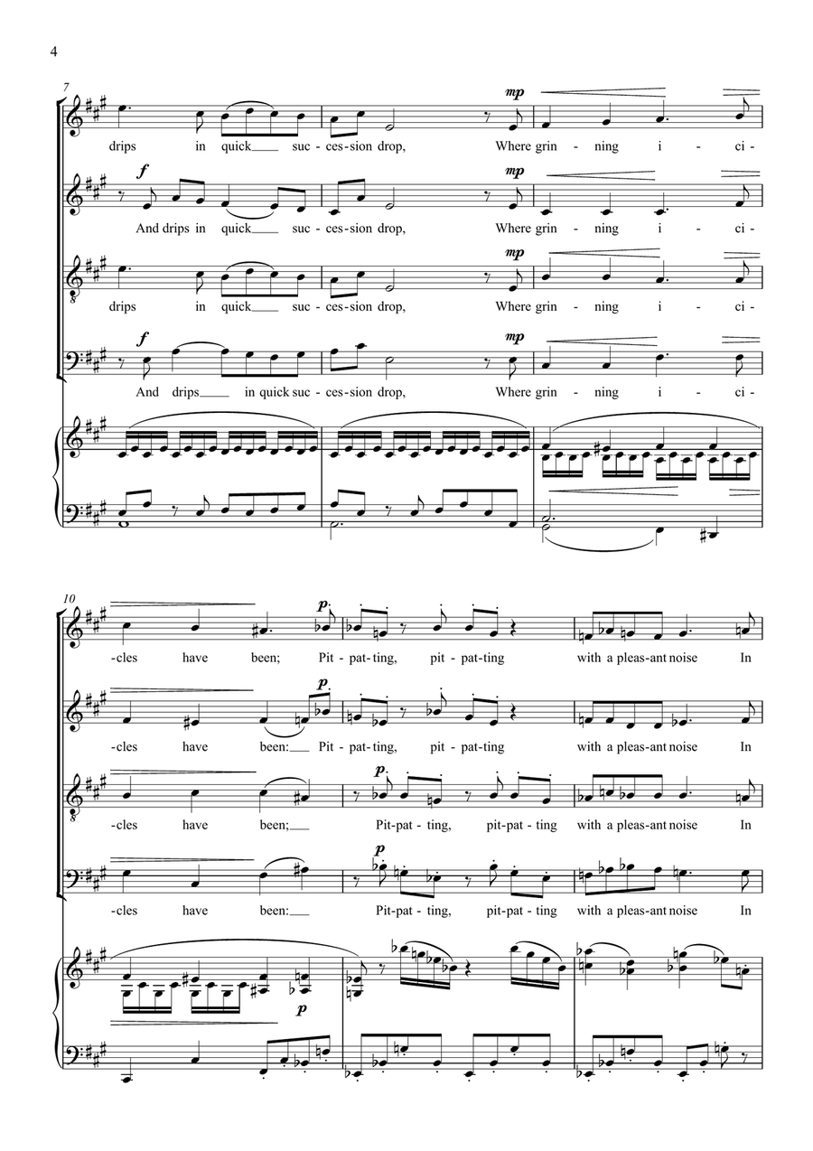 Welcome Spring! - cantata for SATB choir, optional youth choir, and piano (or strings) 4-Part scores gallery preview page 4