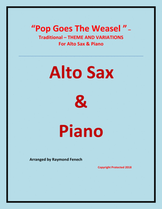 Book cover for Pop Goes the Weasel - Theme and Variations For Alto Saxophone and Piano