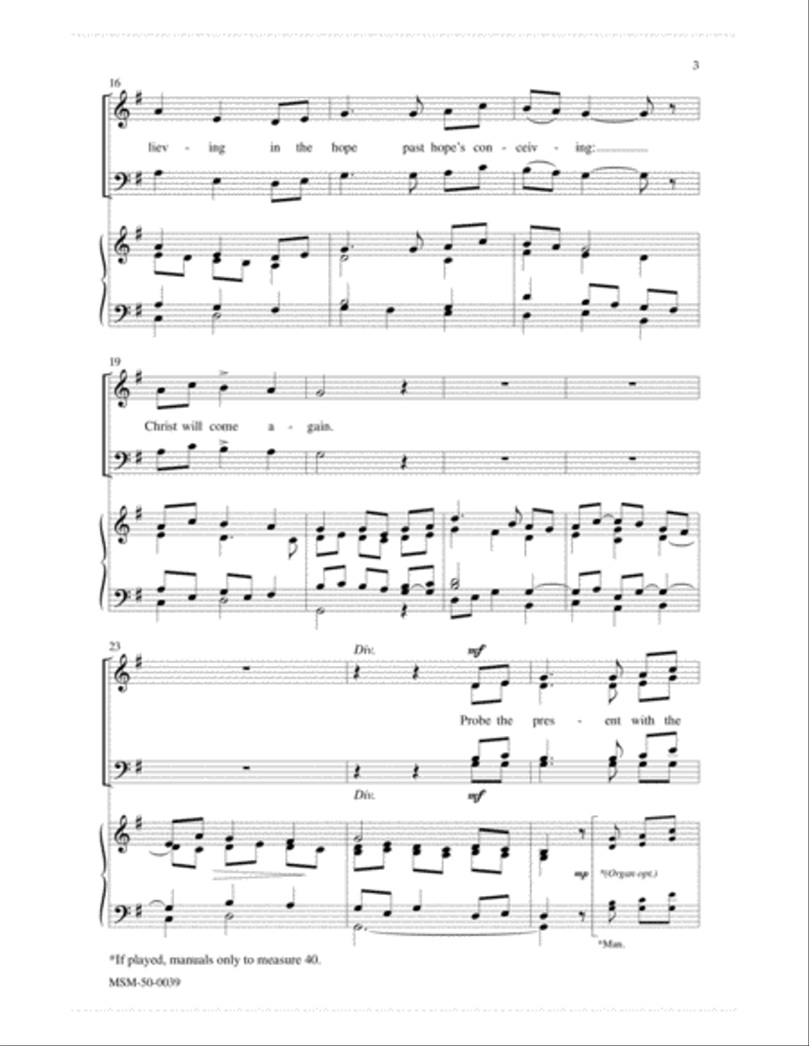 Advent Promise (Christ Will Come Again) 4-Part scores gallery preview page 3