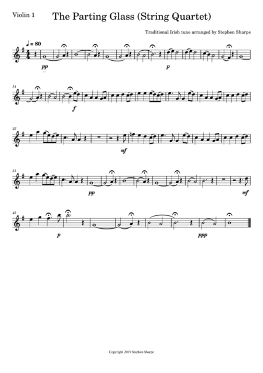 The Parting Glass String Quartet scores gallery preview page 4