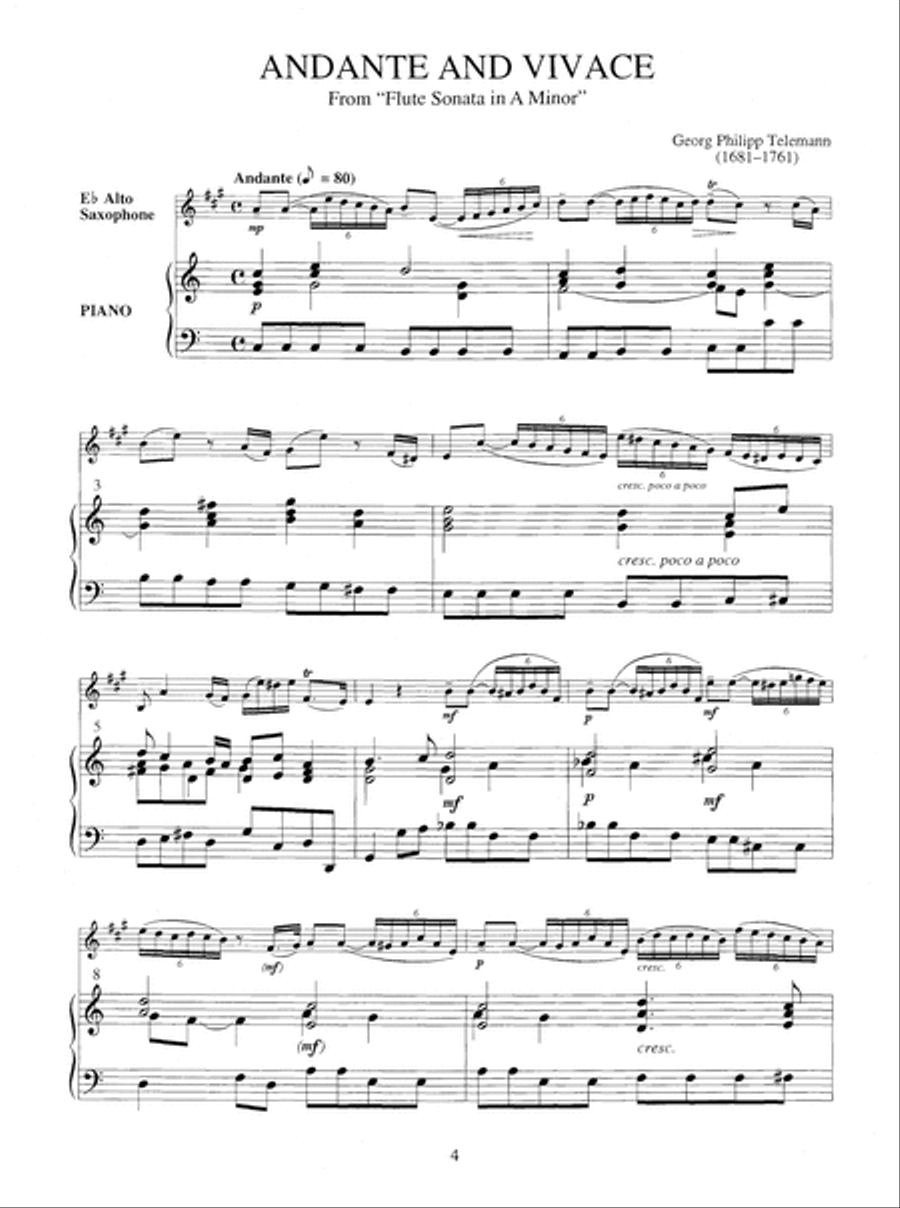 Solo Pieces for the Intermediate Saxophonist Piano Accompaniment scores gallery preview page 5