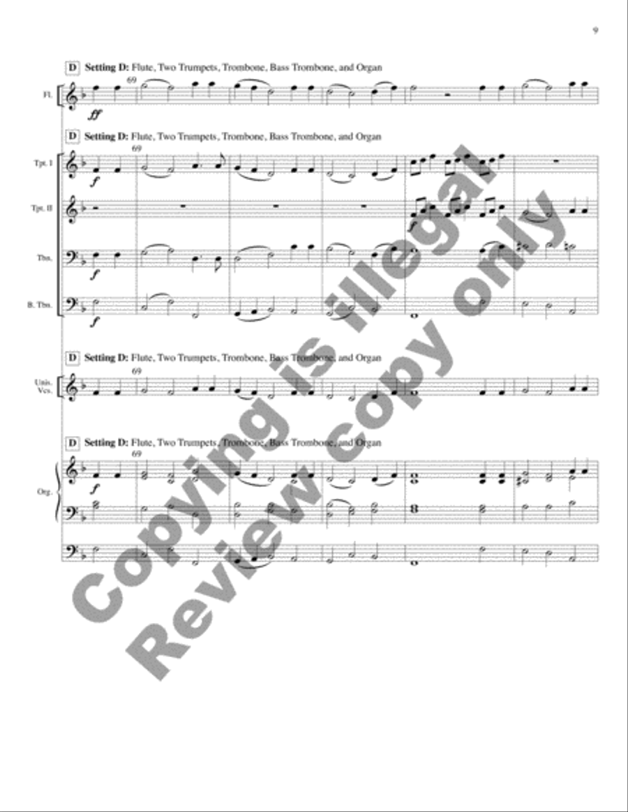 A Festive Hymn Setting on Beach Spring Unison Choir scores gallery preview page 14