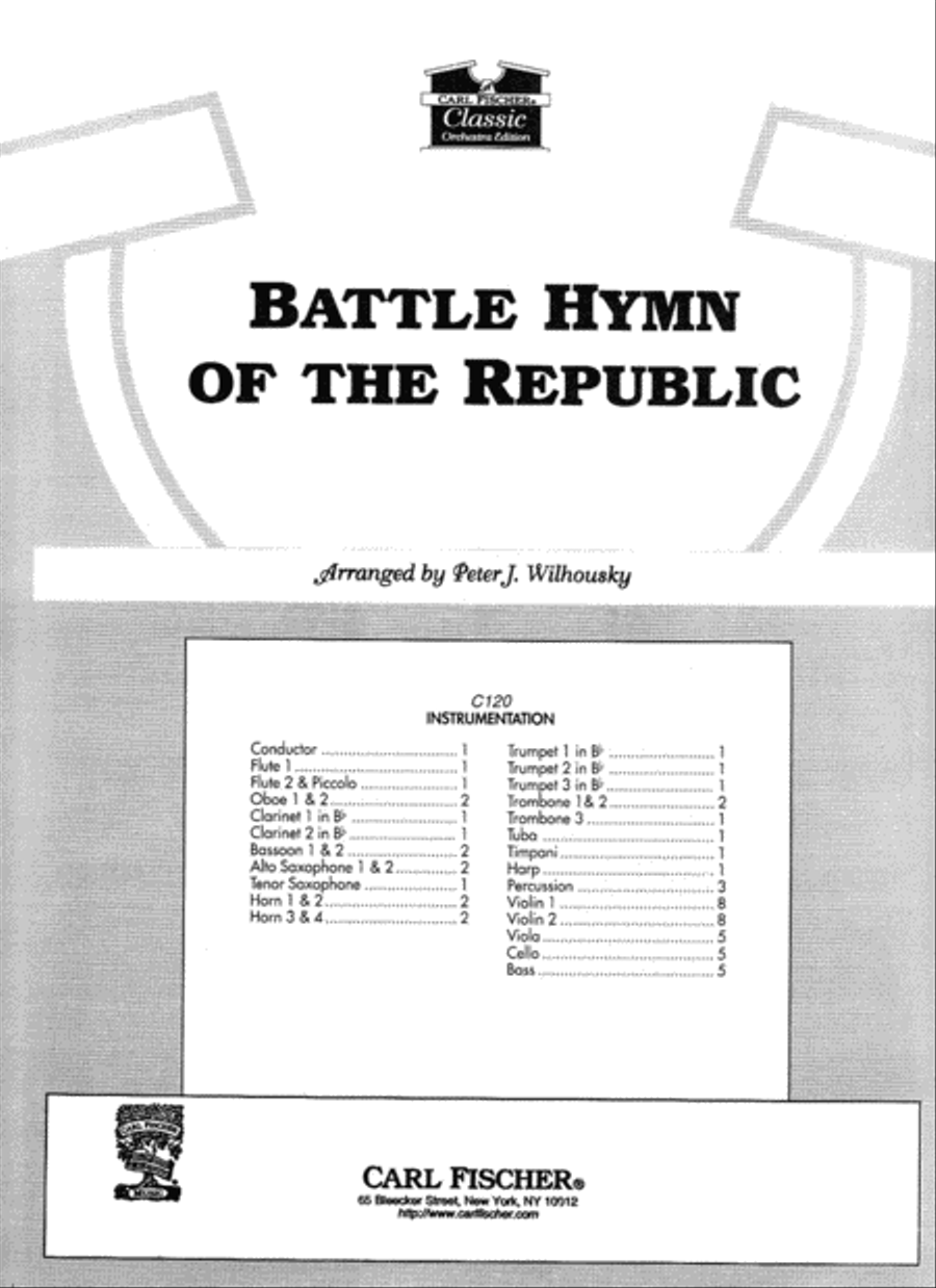 Battle Hymn of the Republic Orchestra scores gallery preview page 1