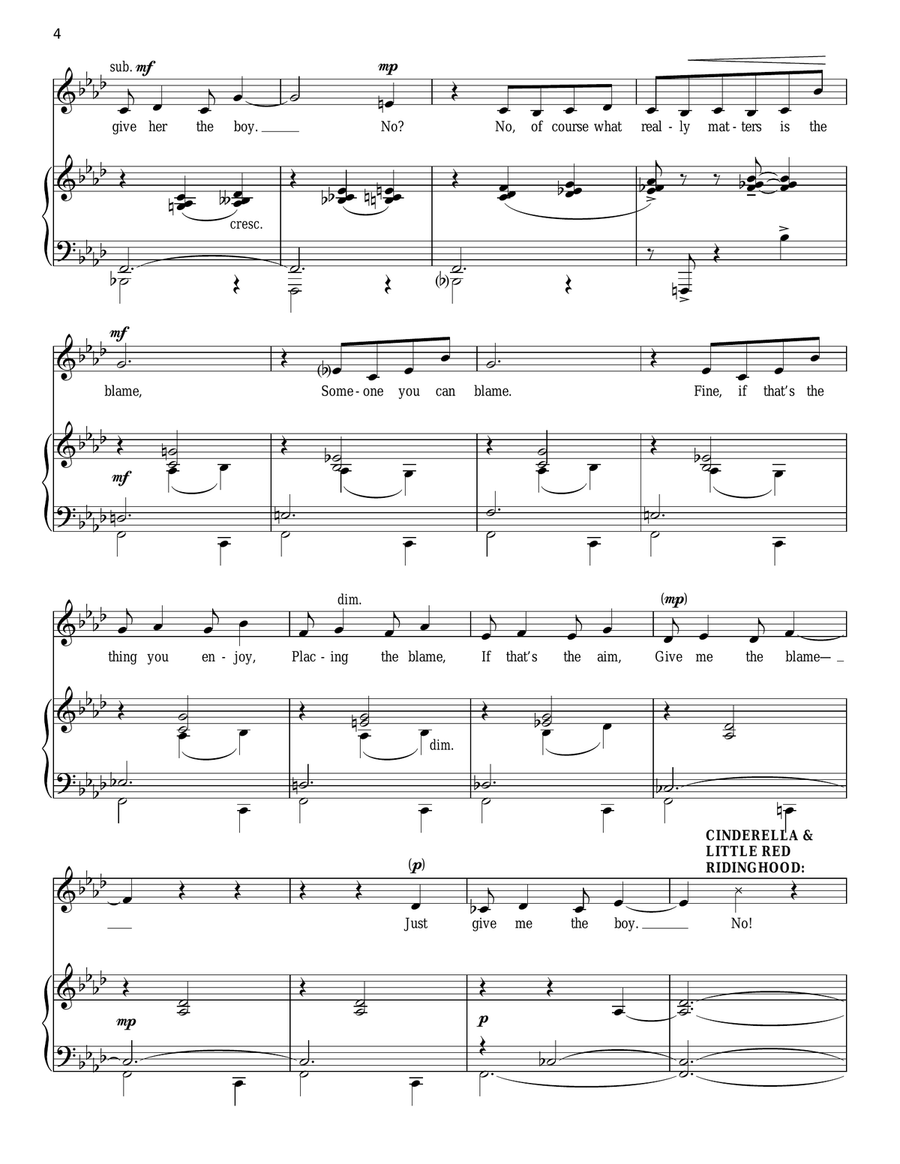 Last Midnight (from Into The Woods) Piano, Vocal scores gallery preview page 4