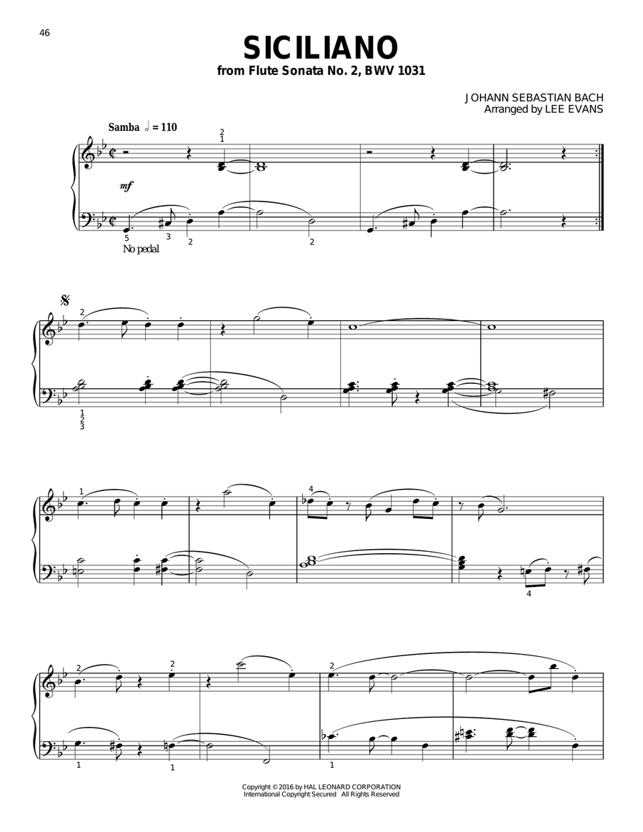 Siciliano Siciliano Piano Solo scores gallery preview page 1