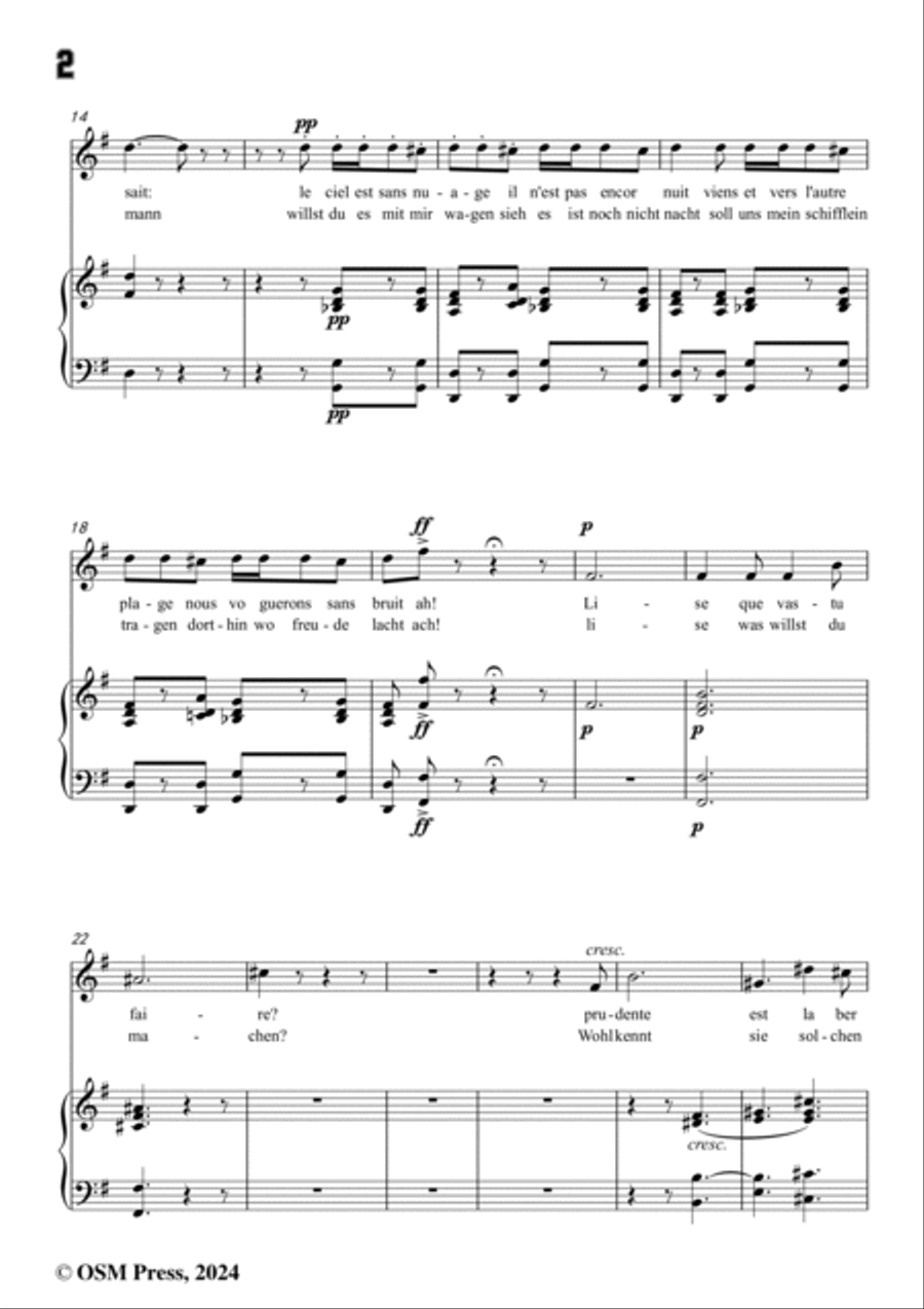 Meyerbeer-La barque légère(Ma barque légère;Der leichte Kachen),in G Major Voice scores gallery preview page 4