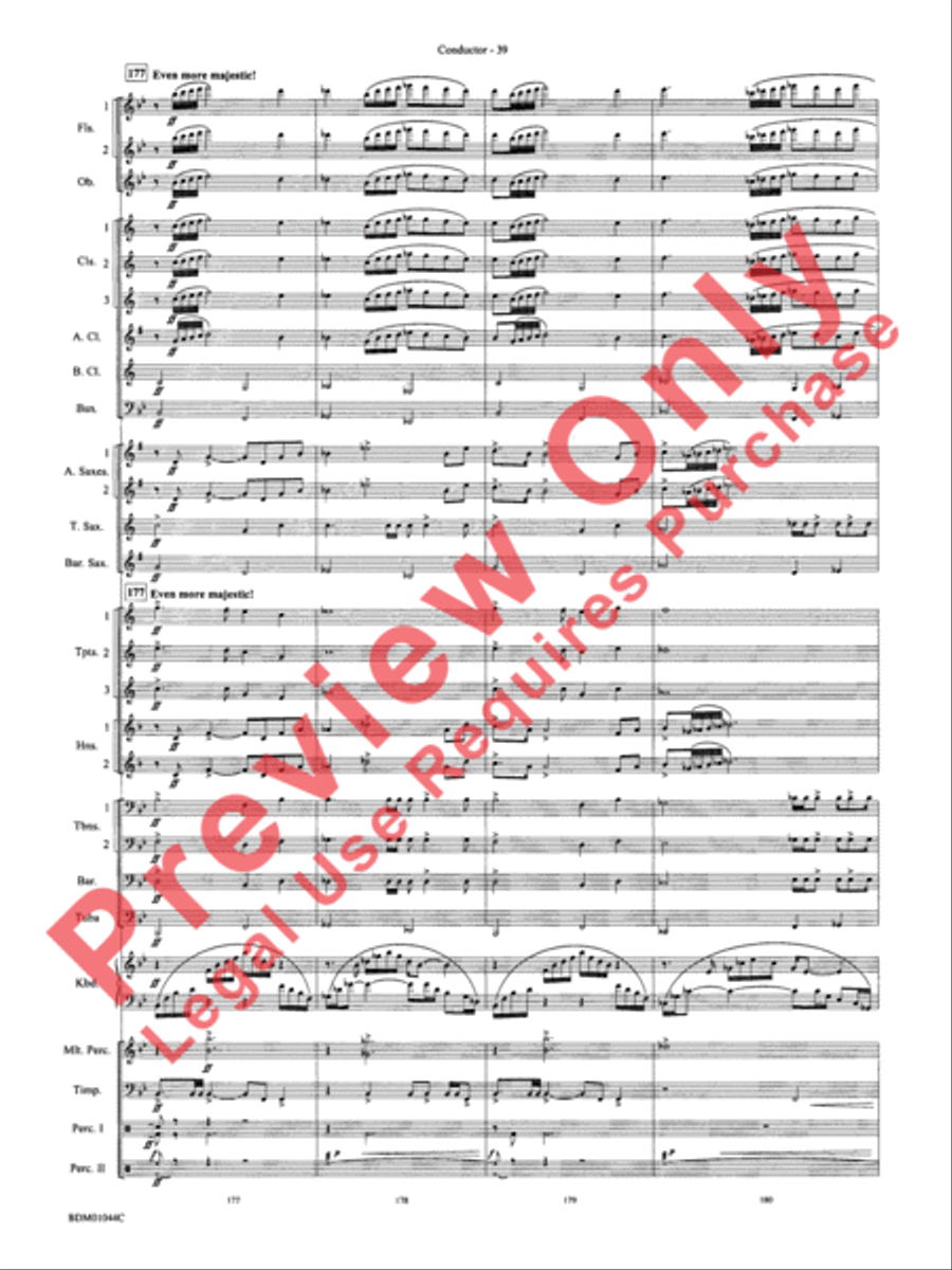 To the Summit! (Strive for the Highest) Concert Band scores gallery preview page 43