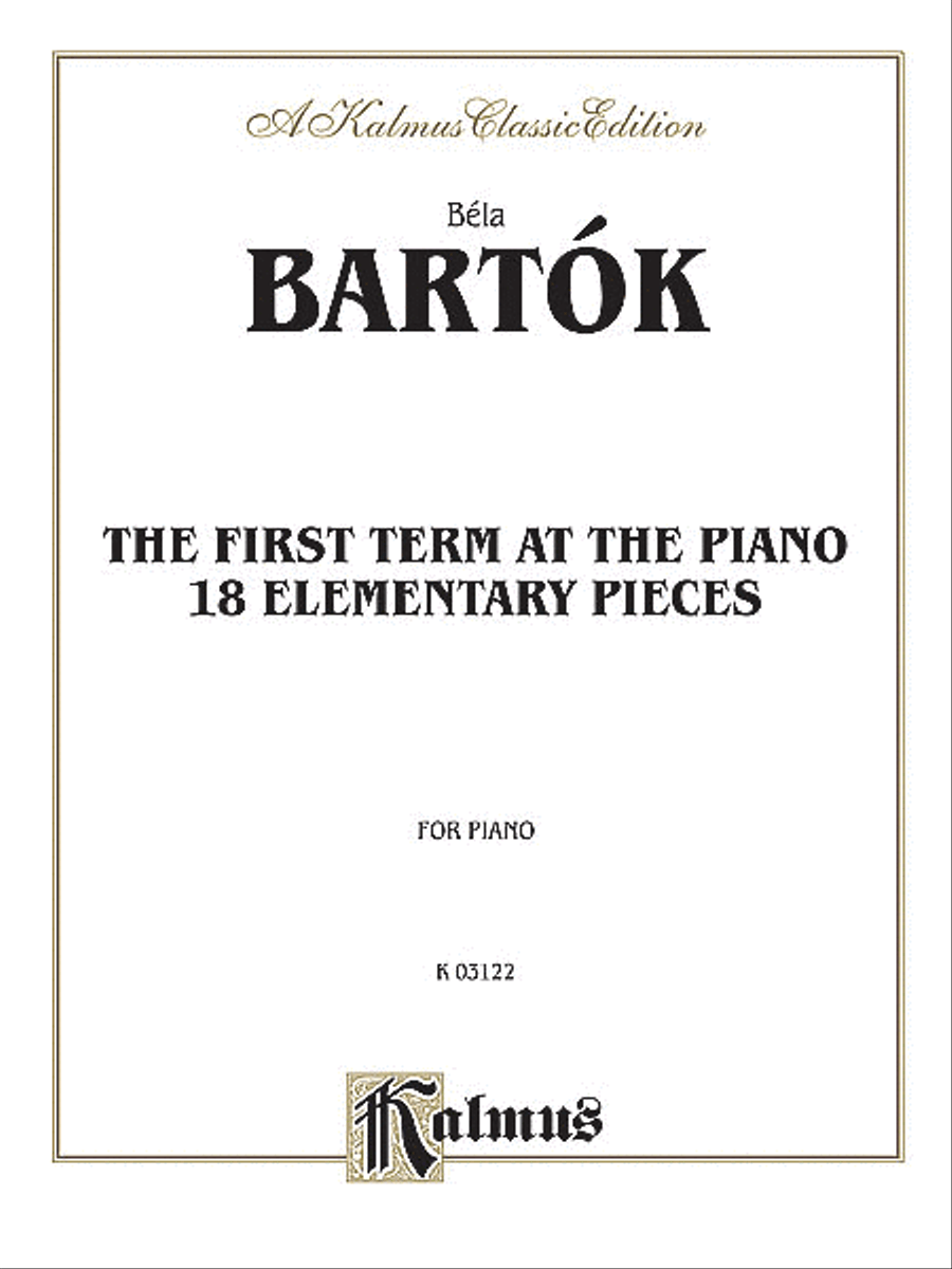 The First Term at the Piano -- Eighteen Elementary Pieces Piano Solo scores gallery preview page 1