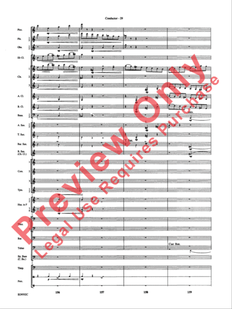Symphony No. 3 for Band Concert Band scores gallery preview page 32