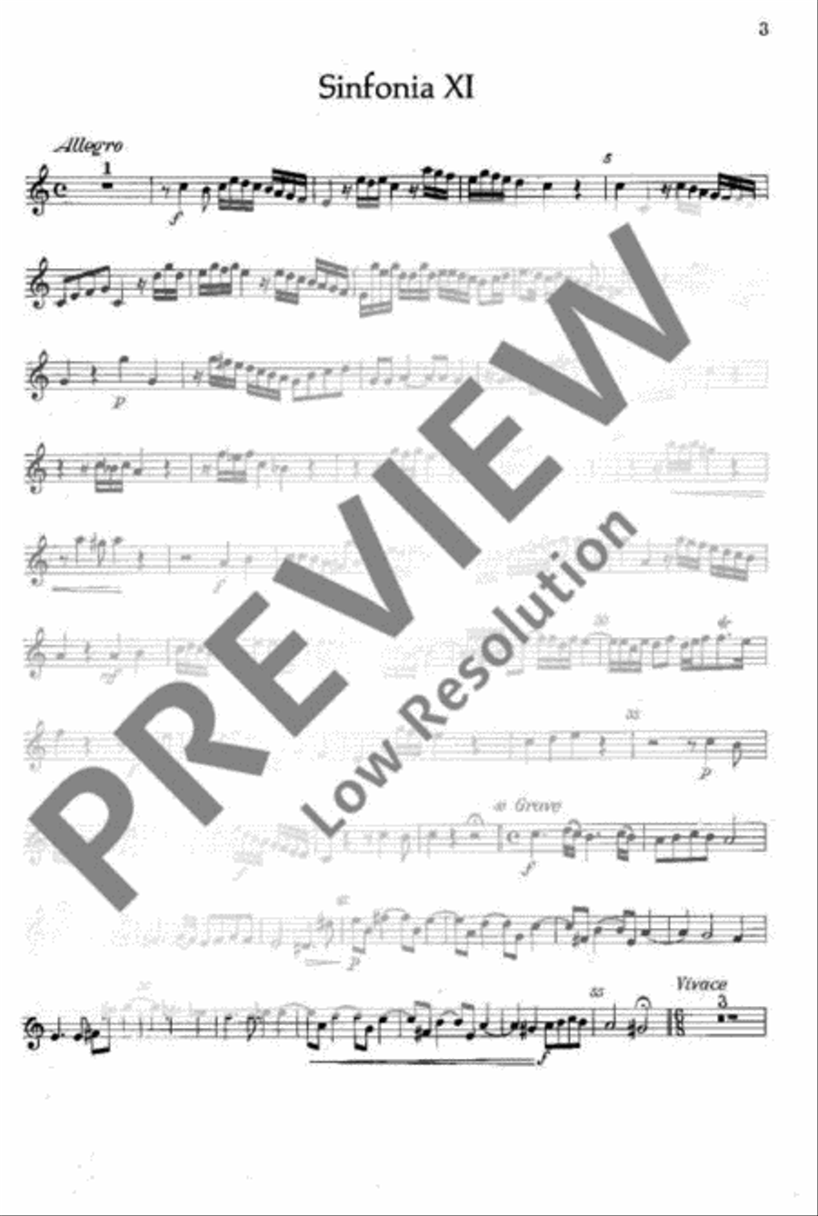 Sinfonia I und XI Violin scores gallery preview page 4