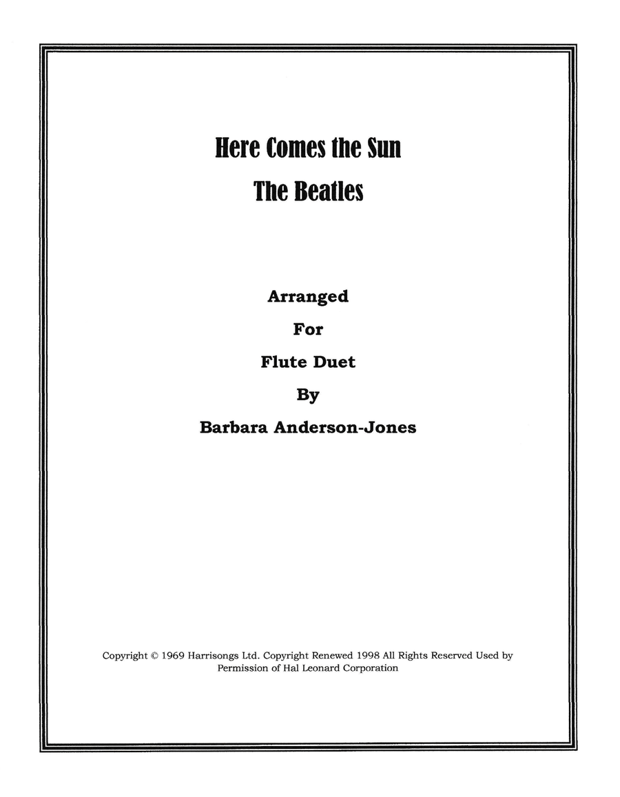 Here Comes The Sun Here Comes The Sun Flute Duet scores gallery preview page 1