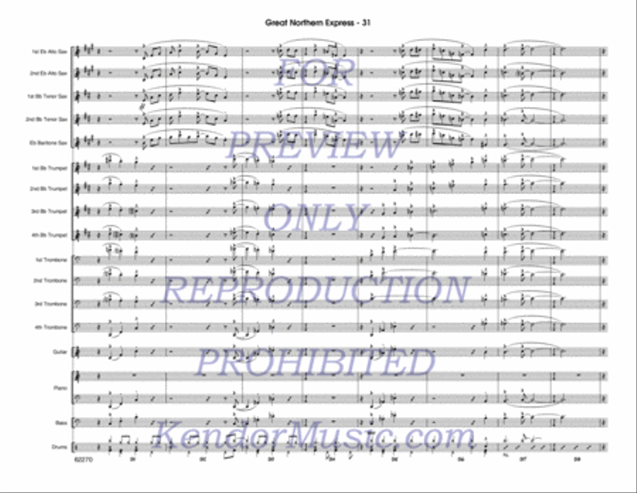 Great Northern Express Jazz Ensemble scores gallery preview page 32