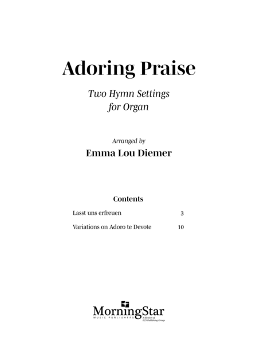 Adoring Praise Organ scores gallery preview page 3
