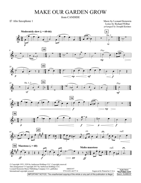 Make Our Garden Grow (from Candide) - Eb Alto Saxophone 1