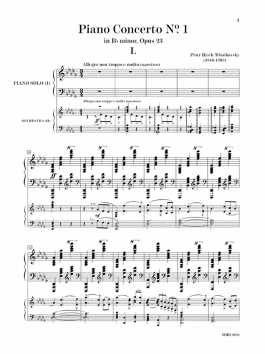 Tchaikovsky - Concerto No. 1 in B-flat Minor, Op. 23 Piano Solo scores gallery preview page 3