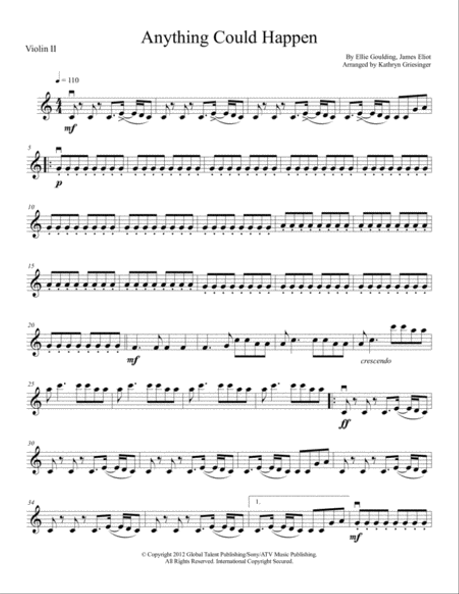 Anything Could Happen String Quartet scores gallery preview page 3