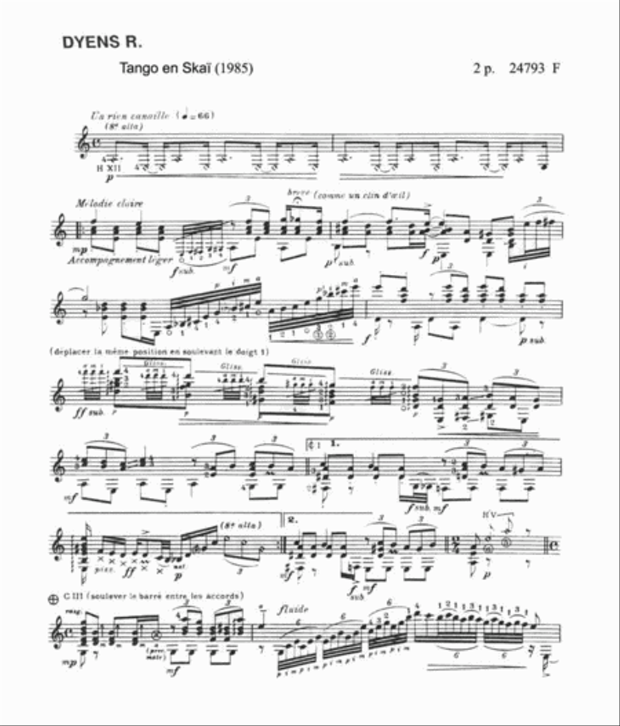 Tango En Skai Acoustic Guitar scores gallery preview page 2