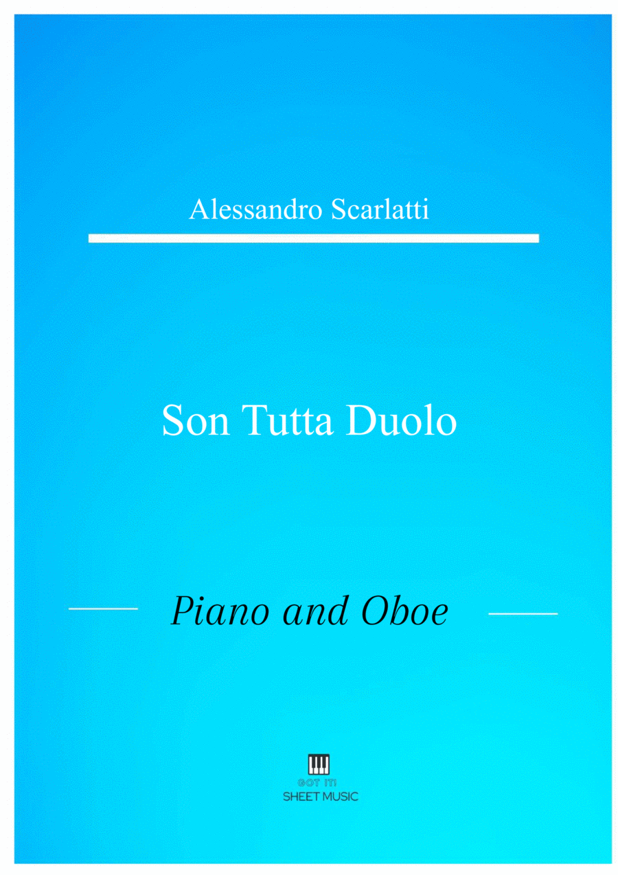 Alessandro Scarlatti - Son tutta duolo (Piano and Oboe) Small Ensemble scores gallery preview page 1