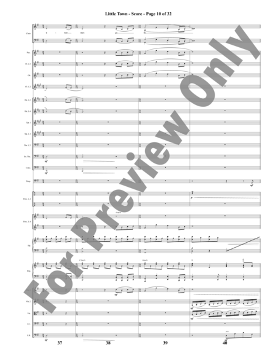 Little Town - Orchestration Little Town - Orchestration Choir scores gallery preview page 11