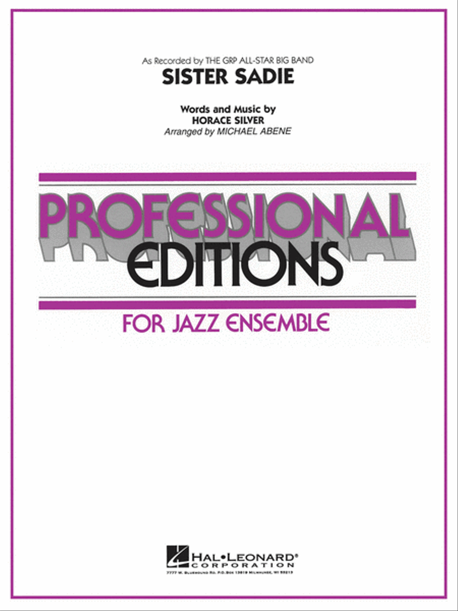 Sister Sadie Sister Sadie Jazz Ensemble scores gallery preview page 1