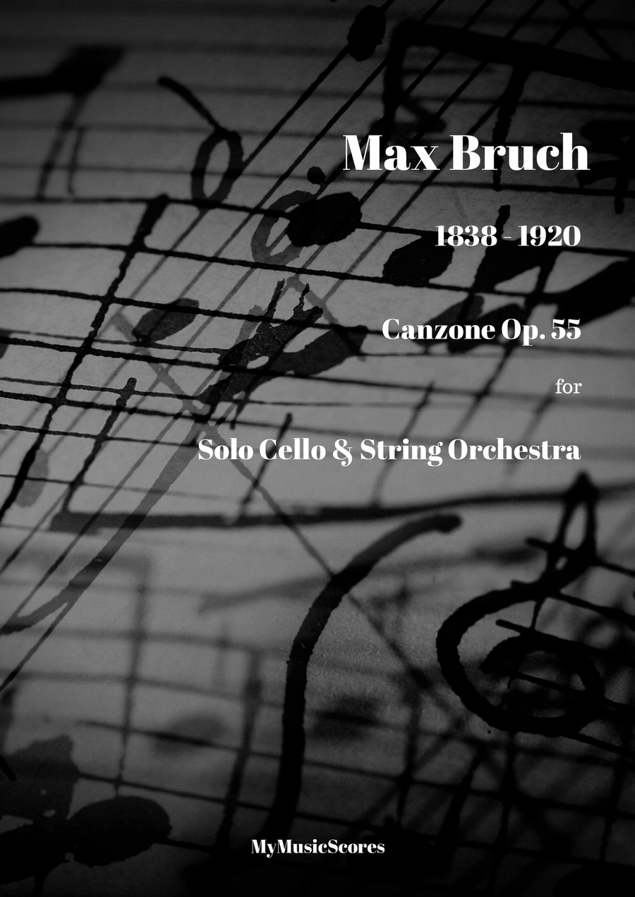 Bruch Canzone for Cello and String Orchestra String Orchestra scores gallery preview page 1