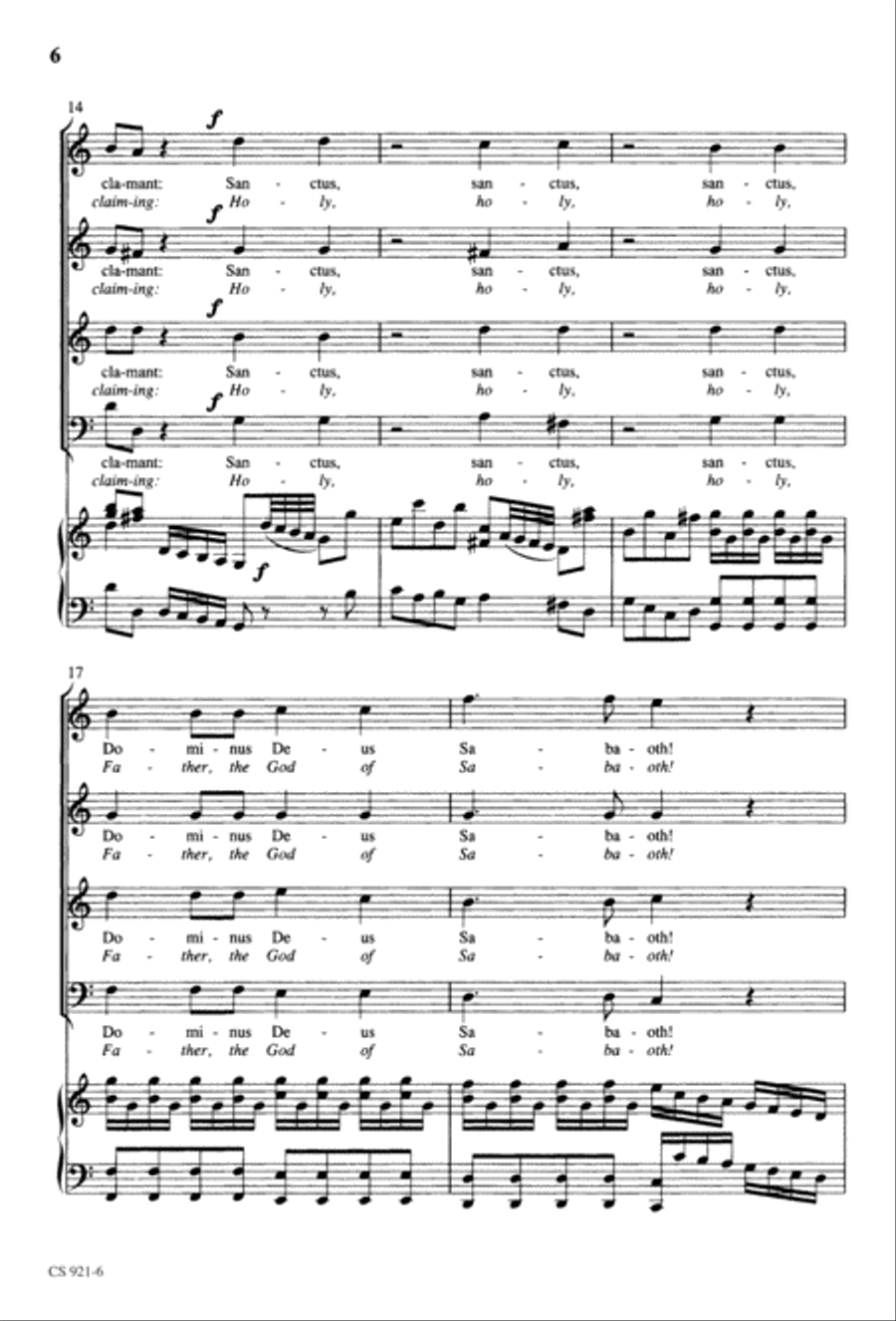 Te Deum - Choral Score