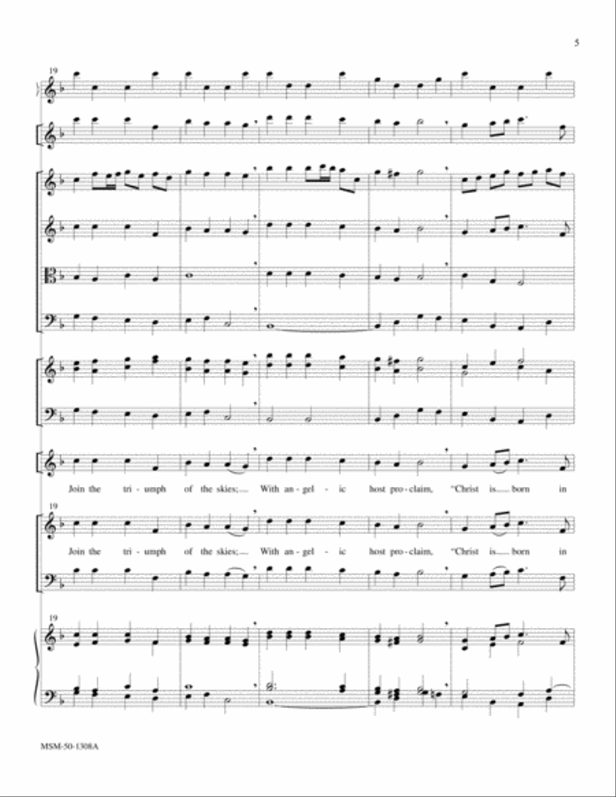 Hark! The Herald Angels Sing Choir scores gallery preview page 5