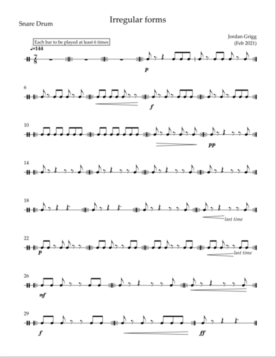Irregular forms Small Ensemble scores gallery preview page 5
