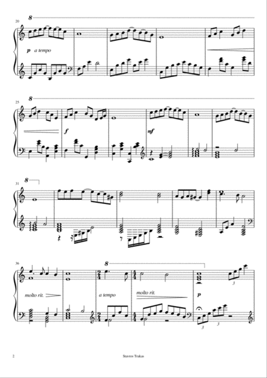 Lullaby Piano Solo scores gallery preview page 2