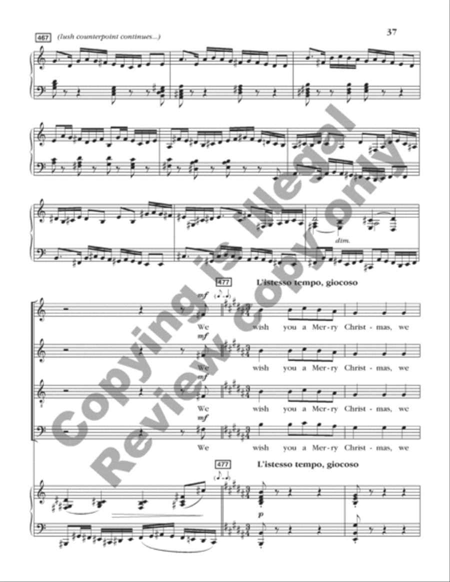 A Feast of Carols (Choral Score) 4-Part scores gallery preview page 13