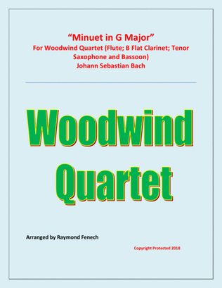 Minuet in G Major - J.S.Bach - Woodwind Quartet