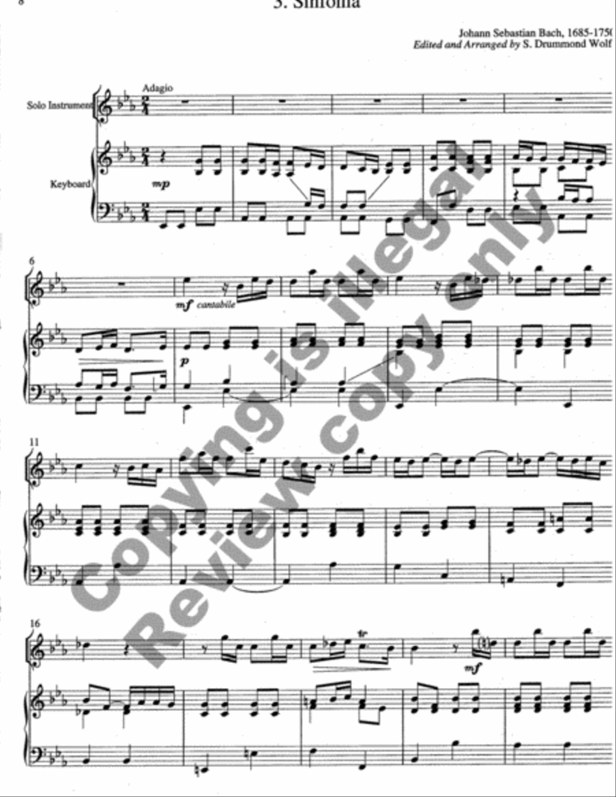 Baroque Music for Solo Instrument & Keyboard, Set, III Piano scores gallery preview page 12