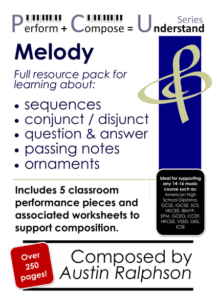 COMPLETE MELODY Classroom Performance educational pack (music and worksheets) - PCU image number null