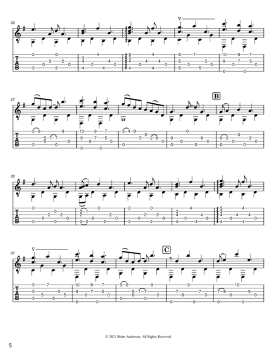 Sitka Spruce (Complete Score) - Brian Anderson Acoustic Guitar scores gallery preview page 6