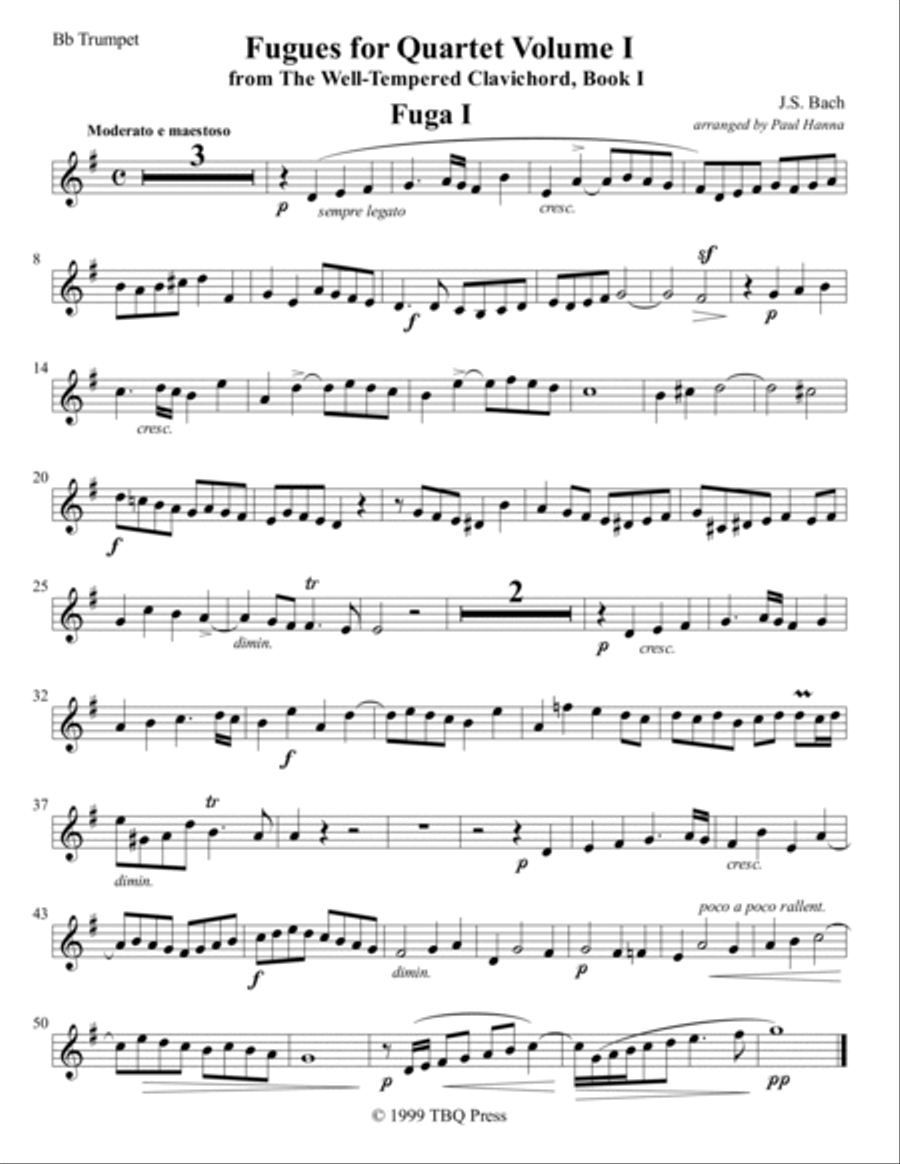 Fugues for Quartet, Volume I Brass Ensemble scores gallery preview page 2