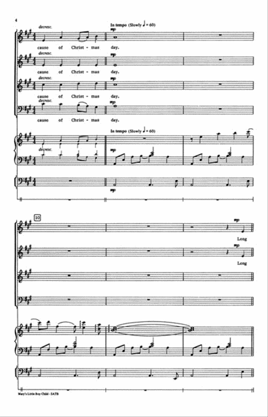 Mary's Little Boy Child Mary's Little Boy Child Choir scores gallery preview page 3