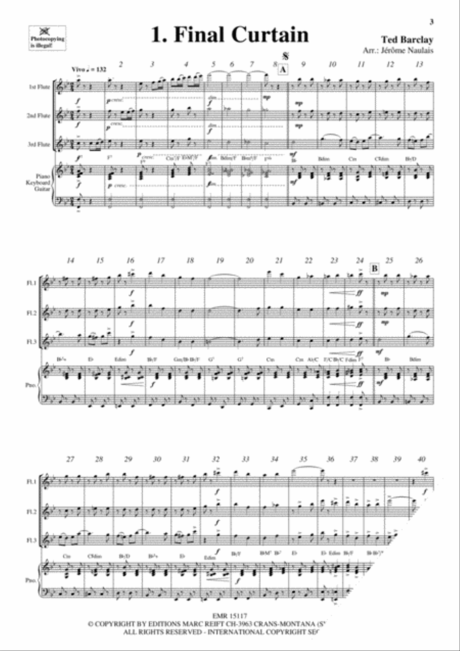 3 Flutes & Piano Vol. 10 3 Flutes & Piano Vol. 10 Flute scores gallery preview page 3