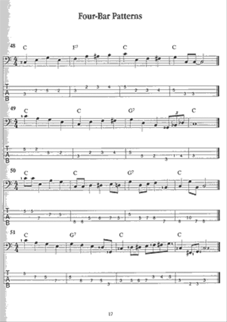 101 Amazing Jazz Bass Patterns Bass Guitar scores gallery preview page 2