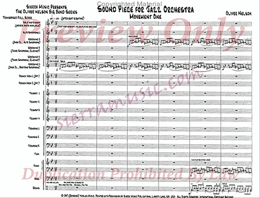 Sound Piece For Jazz Orchestra Big Band scores gallery preview page 2