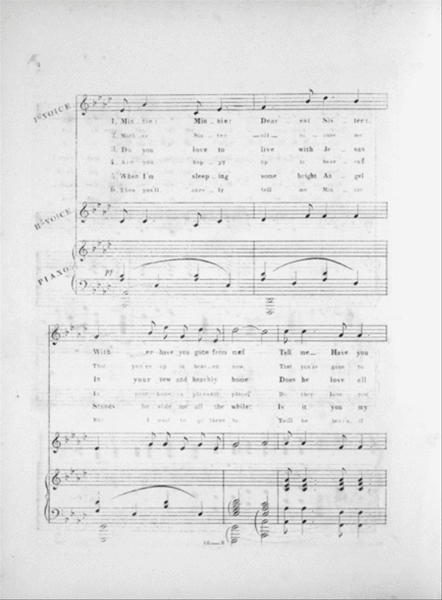 Madgie to Minnie. Have You Gone to Heaven, Minnie Dear? Duet Voice scores gallery preview page 3
