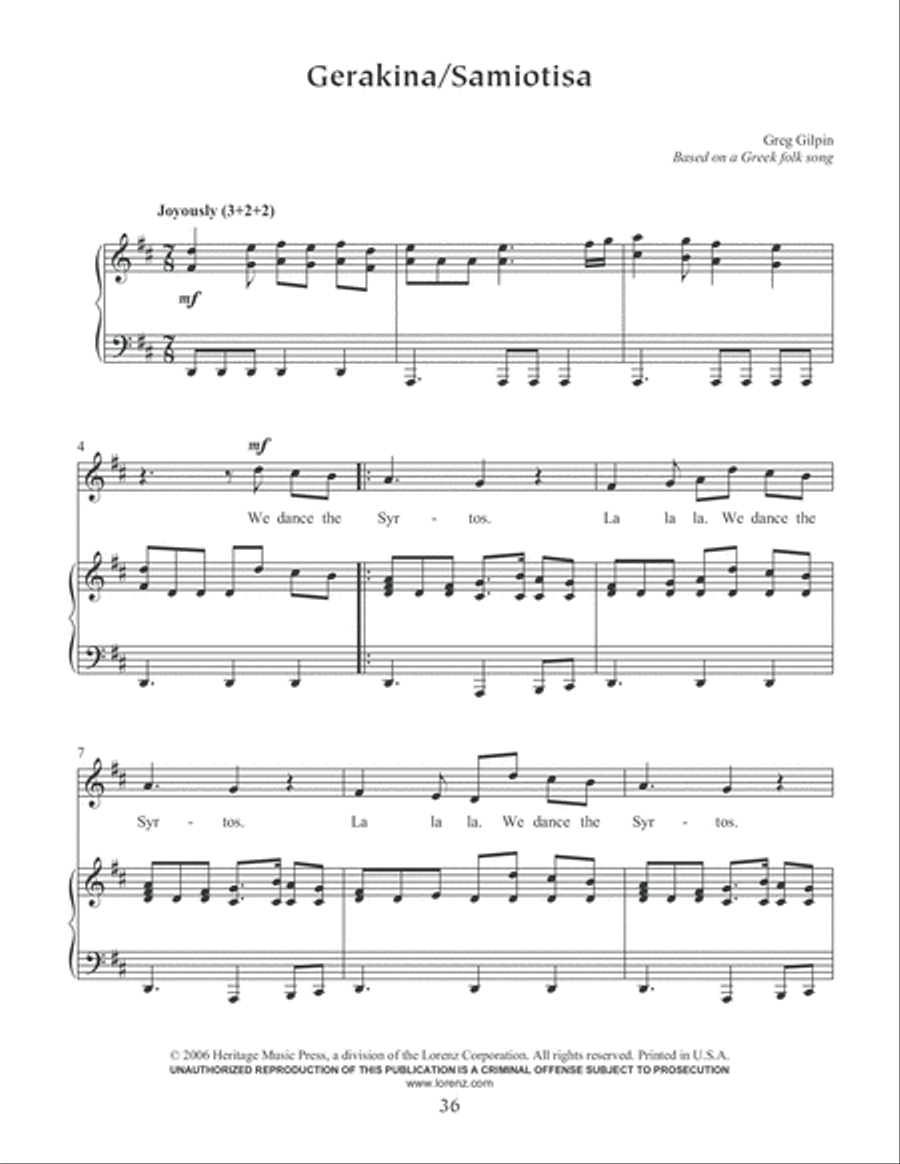 Sing and Dance Around the World Unison Choir scores gallery preview page 37