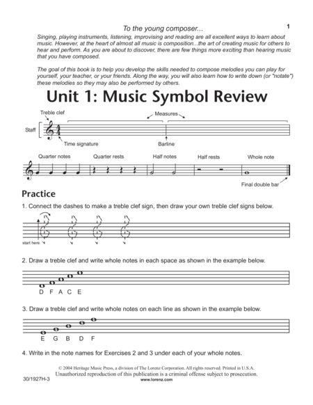 A Young Musician's Guide to Composing: Student Workbook