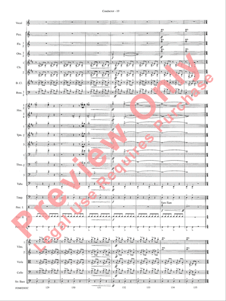 Symphonic Suite from The Lord of the Rings (The Fellowship of the Ring) - Conductor Full Orchestra scores gallery preview page 21